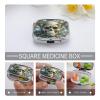 Butterfly Skull Pill Case Travel Portable Pocket Pill Box 2 Compartment Medicine Case Large Capacity Daily Pill Cases Vitamin Organizer Medicine Organizer Small Pill Box view 4