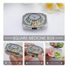 Cherry Dream Catcher Pill Case Travel Portable Pocket Pill Box 2 Compartment Medicine Case Large Capacity Daily Pill Cases Vitamin Organizer Medicine Organizer Small Pill Box view 4