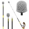 26FT High Reach Cobweb Duster with Extension Pole, Spider Web Brush for Cleaning with 5-20FT Telescopic Pole, 8" Larger Extendable Duster for High Indoor & Outdoor Webs view 1
