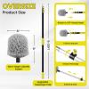 26FT High Reach Cobweb Duster with Extension Pole, Spider Web Brush for Cleaning with 5-20FT Telescopic Pole, 8" Larger Extendable Duster for High Indoor & Outdoor Webs view 3