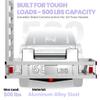 Folding Mobility Scooter Carrier, 500LBS Aluminum Alloy Trailer Hitch Mount Cargo Carrier, 50'' x 30'' x 9'' Scooter Wheelchair Carrier with Ramp, Hitch Basket for 2'' Receiver RV SUV Truck Pickup view 3