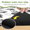 Kycozurz Black Coastal Doormat Bath Mat Quick Dry Non Slip Rug with Rubber Shell Conch Ocean Underwater Water Absorbing Mat for Bathroom Kitchen Front Door Laundry Room 36" x 24" view 3