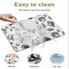 Kycozurz Black Coastal Doormat Bath Mat Quick Dry Non Slip Rug with Rubber Shell Conch Ocean Underwater Water Absorbing Mat for Bathroom Kitchen Front Door Laundry Room 36" x 24" view 4