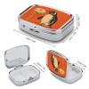 A Flower and Penguin Pill Case 2 Compartment Medicine Case Portable Pill Container Medicine Travel Pill Organizer Small Pill Box for Pocket Vitamin Organizer Daily Pill Cases view 2