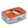 A Flower and Penguin Pill Case 2 Compartment Medicine Case Portable Pill Container Medicine Travel Pill Organizer Small Pill Box for Pocket Vitamin Organizer Daily Pill Cases view 3