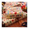 Sicrubious Wrapping Paper Roll Colourful Birthday Wrapping Paper 43300cm, For Parties Rainbow Gradient Pattern(Birthday gift) view 4