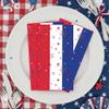 4th of July Napkins, 100Pcs Patriotic Napkins Disposable, Red White and Blue Star Stripe American Flag Paper Hand Towels Fourth of July Napkin for Table Dinner Bathroom Independence Day Party Supplies view 4