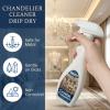 Crystal Chandelier Cleaner Spray, Easy Spray & Drip Dry Formula for Crystal, Glass & Metal Fixtures, Streak-Free Shine for Chandeliers, Ceiling Lights & Hanging Lighting, High Ceiling Cleaner 16.91 oz view 4