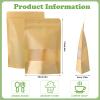 Geosar 150 Pcs Stand up Kraft Pouches with Window 4 x 6 Inch Kraft Paper Sealable Pouches with Notch Heat Sealable Resealable Bags for Small Business, Zipper Food Storage for Packaging, Snacks view 2