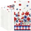 4th of July Disposable Paper Napkins, 100 Pcs Patriotic Napkins for Bathroom, 250th Anniversary Red White Blue Buffalo Plaid Napkins for Independence Day Memorial Day Party Supplies view 1