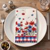 4th of July Disposable Paper Napkins, 100 Pcs Patriotic Napkins for Bathroom, 250th Anniversary Red White Blue Buffalo Plaid Napkins for Independence Day Memorial Day Party Supplies view 4