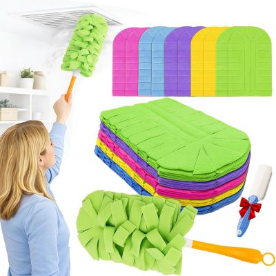 360 Electrostatic Reusable Duster Refills, Reusable Dusters for Cleaning with Standard Handles, High Adsorption Duster, Fits Most Standard Duster Wet Dry Cleaning, for Home Office Car (10pcs)