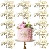 12 Pcs Happy Mother's Day Cake Toppers Gold Acrylic Mirror Cupcake Topper Engraved Cake Decorations for Mom's Birthday Party Dessert DIY Decor Supplies view 1