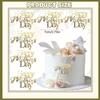 12 Pcs Happy Mother's Day Cake Toppers Gold Acrylic Mirror Cupcake Topper Engraved Cake Decorations for Mom's Birthday Party Dessert DIY Decor Supplies view 2