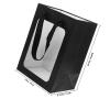 Cabilock 12pcs Black Window Bags with Handles, Large Paper Present Bags for Party Favors, Wedding, and Dessert Wrapping, Handheld Pouch for Giving view 2