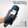 26oz Glass Protein Shaker Bottle, Stainless Steel Mixing Ball & Silicone Sleeve, Odorless, Leak-Proof, BPA-Free, Ideal for Smoothies & Workout Drinks (Steel Blue) view 4