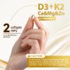 Ahete Vitamin D3 K2 Magnesium 10000 IU, 120 mcg K2 Capsules 60 Count (Packs of 3) | with VIT B6, Zinc & Quercetin | D3K2 Supports Superior Absorption, Energy, Immune, Muscle Health for Men & Women view 4
