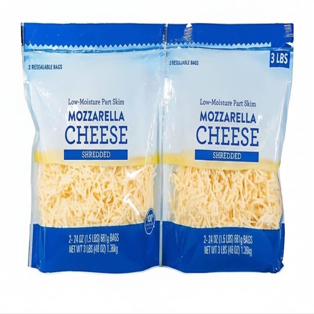 Farms Mozzarella Shreds , Shredded Mozzarella Cheese is an ideal addition to pizzas, lasagnas or hot-press panini sandwiches. The bags are resealable to maintain freshness. This pack includes two bags of 24 oz. [ 24 oz , 1.5 pound ] .. 2 ct.