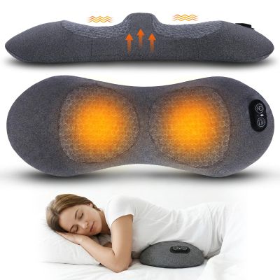 HUADUO-BEAUTY 3-in-1 Upadate Rechargeable Electric Back Massager with Heat Vibration Airbag Deep Tissue Relief for Lumbar Back Adjustable Modes Cordless Portable Design for Home/Office/Car