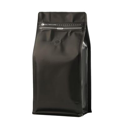 Coffee Bags with Valve Vented Coffee Beans Packaging Bags High Barrier Aluminumed Reusable Heat Sealable Side Zipper Resealable Storage Bag for Home or Business (Black-60pcs, 35oz)