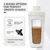 26oz Glass Protein Shaker Bottle, Stainless Steel Mixing Ball & Silicone Sleeve, Odorless, Leak-Proof, BPA-Free, Ideal for Smoothies & Workout Drinks(Frost White) view 2
