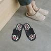 Mipcase Foot Massage Slippers for Women with Acupressure Pressure Points Indoor Feet Massager Tool for Household Relaxation Size 42-43 Black with White Beads view 4