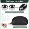 AceOrbit Baoding Balls Set of 2, Chinese Stress Relief Hand Exercise Balls with Leather Pouch, 1.89 Inch Silver Stainless Steel, Finger Exercise and Wrist Strength Training view 2