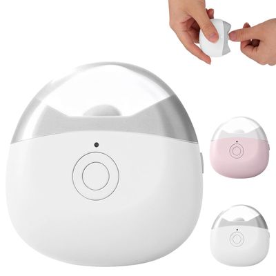 2026 New Electric Nail Clippers, Automatic Nail Trimmer with LED Light & 2 Speeds with Nail Scraps Storage, Portable USB Rechargeable Safety Fingernail Trimmer for Baby Seniors (White)