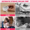 2026 New Electric Nail Clippers, Automatic Nail Trimmer with LED Light & 2 Speeds with Nail Scraps Storage, Portable USB Rechargeable Safety Fingernail Trimmer for Baby Seniors (White) view 2