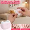 2026 New Electric Nail Clippers, Automatic Nail Trimmer with LED Light & 2 Speeds with Nail Scraps Storage, Portable USB Rechargeable Safety Fingernail Trimmer for Baby Seniors (White) view 4