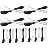 NOLITOY 200pcs Disposable Plastic Spoons Teaspoons Set, and Black Individually Wrapped, Party Dessert Cutlery for Cake, Ice Cream, and Events view 1