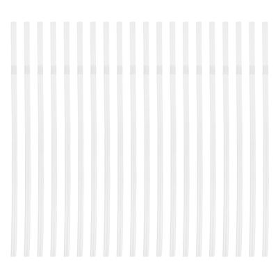 NULYLU Flexible Plastic Curved Straws 5 Packs 21x0.5cm Bendable Milk Tea Smoothie Drinking Straws for Parties and Hot Cold Beverages