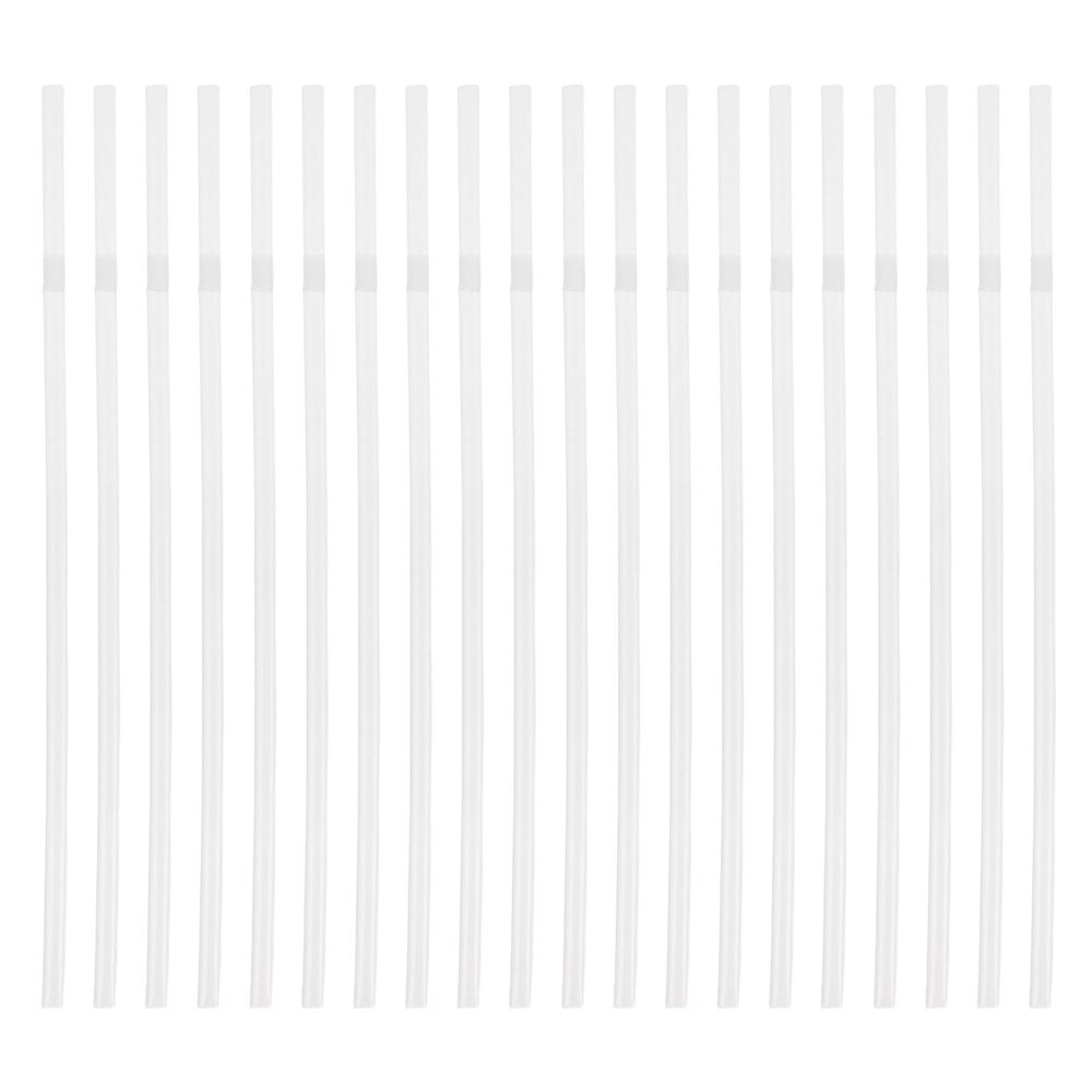 NULYLU Flexible Plastic Curved Straws 5 Packs 21x0.5cm Bendable Milk Tea Smoothie Drinking Straws for Parties and Hot Cold Beverages