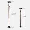 WQFFQWK Telescopic Non Slip Crutches Crutches Multi-Function Crutch Seniors Canes with Light Aluminum Alloy Four-Foot Cane Adjustable Crutches for Arthritis, Elderly, Seniors & view 3