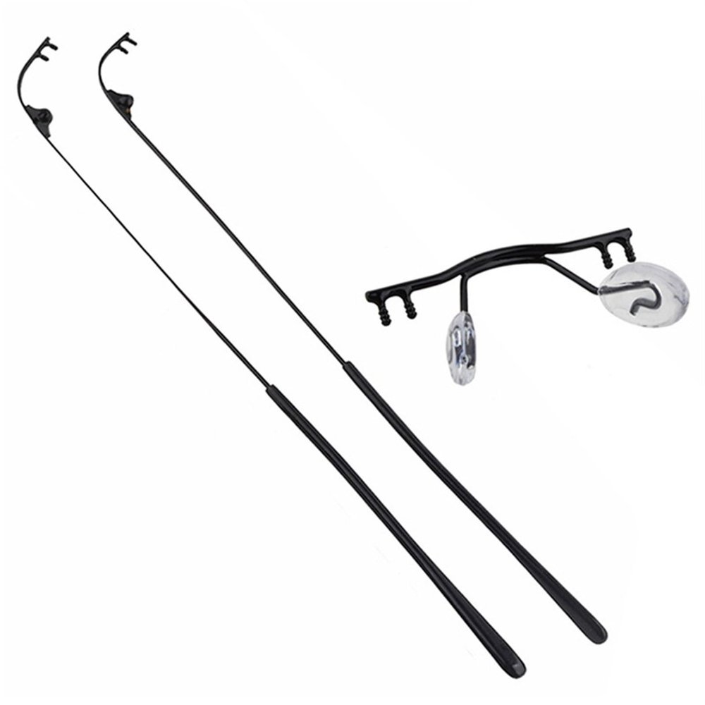 10Pcs Glasses Nose Bridge Glasses Nose Support Arms Frame Metal Frameless Optical Frame Nose Bridge Bracket Glasses Repair Accessories(Black)