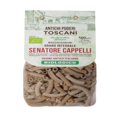 ANTICHI PODERI TOSCANI Handmade Organic Whole Wheat Pasta Maccheroncini Senatore Cappelli 17.6oz