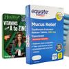 Healthy Surplus Equate Mucus Relief - Guaifensesin Extended-Release - 14 Tablets, 1200 mg Expectorant and Vital Volumes Tips Card Bundle view 1