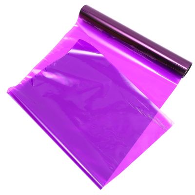 Abaodam 40cm Wide Purple Flower Cellophane Wrapping Film Roll, Colorful Bouquet Packing Film for Crafts and Wrapping, Decorative Floral Wrap for Flowers