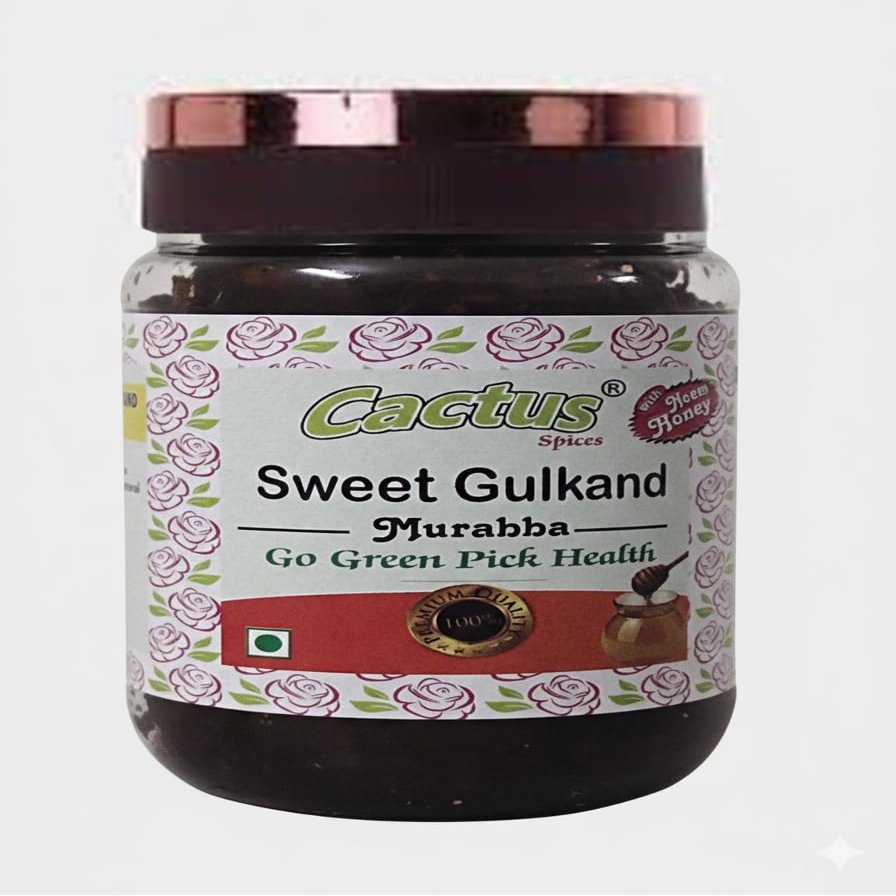 CACTUS SPICES | STEAMED MURABBA | Sun-Cooked Gulkand Murabba With NEEM Honey | No Preservative | Rose-Patel Jam