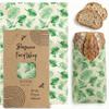 XXL Reusable Beeswax Wraps For Food - 14 x 55 in Roll | Cut to Size Bees Wax Wraps Reusable | Extra Large Beeswax Paper Sheet | Cute Bees Wax Roll for Food Wraps (Tropical Leaves) view 1