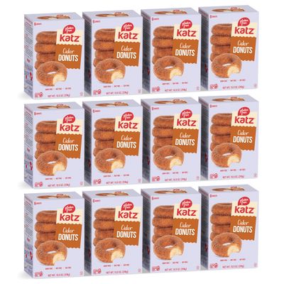 Katz Gluten Free Cider Donuts. Seasonal Donut with a Sweet Apple Cider Taste. Coated with Cinnamon Sugar. Free of Dairy, Soy, and Nut. Kosher 10.5oz (12pk)
