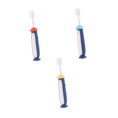 Beavorty Manual Toothbrush 3pcs Soft Bristle Cartoon Teeth Brush for Ages 3-12, Colorful Oral Care Set for s Teeth Cleaning and Training Random Color