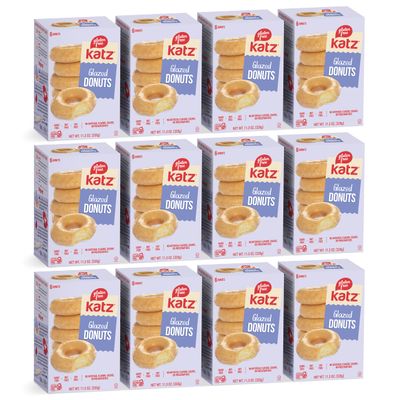 Katz Gluten Free Glazed Donuts. Perfect Snack for Kids Free of Soy, Sesame, Dairy, and Nuts. Kosher 11.3oz (12pk)