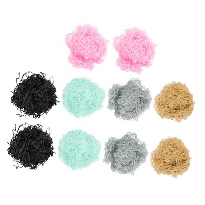 Beavorty Crinkle Cut Shredded Paper Box Filler, 10 Bags Raffia Grass Paper Shred for Candy Boxes and Baskets, Multi-color Decorative Basket Filler for Holiday Parties and Wedding