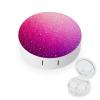 Meaudiwes Men's Daily Leak Proof Contact Lens Box Holder With Mirror Contact Lens Case Pink Glitter Pattern view 1