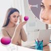 Meaudiwes Men's Daily Leak Proof Contact Lens Box Holder With Mirror Contact Lens Case Pink Glitter Pattern view 4