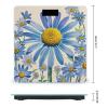 Blue Flower Watercolor Daisy Scale for Body Weight Highly Accurate Digital Bathroom Body Scale Digital Bathroom Scales for People Anti-Slip Large LCD Display Smart Scales view 2