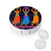 Meaudiwes Men's Daily Leak Proof Contact Lens Box Holder With Mirror Contact Lens Case Colorful Ethnic Dress Traditional African Black Women view 1