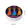 Meaudiwes Men's Daily Leak Proof Contact Lens Box Holder With Mirror Contact Lens Case Colorful Ethnic Dress Traditional African Black Women view 2