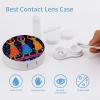 Meaudiwes Men's Daily Leak Proof Contact Lens Box Holder With Mirror Contact Lens Case Colorful Ethnic Dress Traditional African Black Women view 3